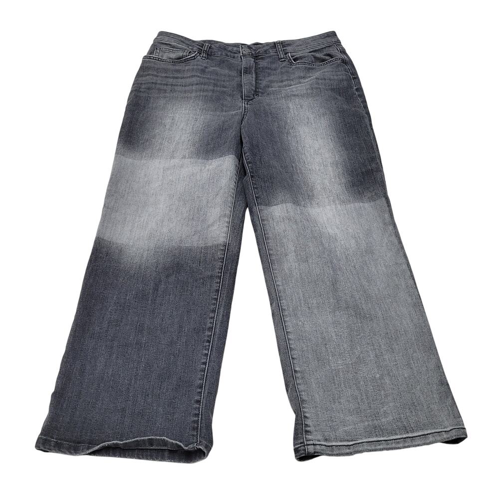 Joes Jeans high rise wide leg crop jeans Bentina ombre colorblock boho 32
